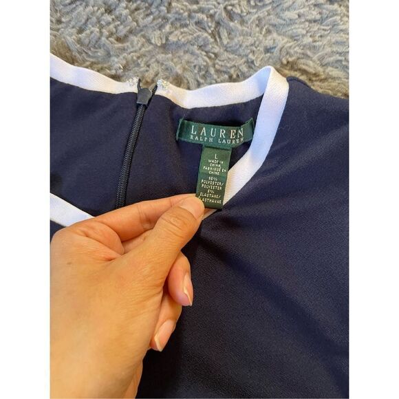 Lauren‎ Ralph Lauren Wide-Leg Belted Jumpsuit Sleeveless size large - Picture 7 of 8